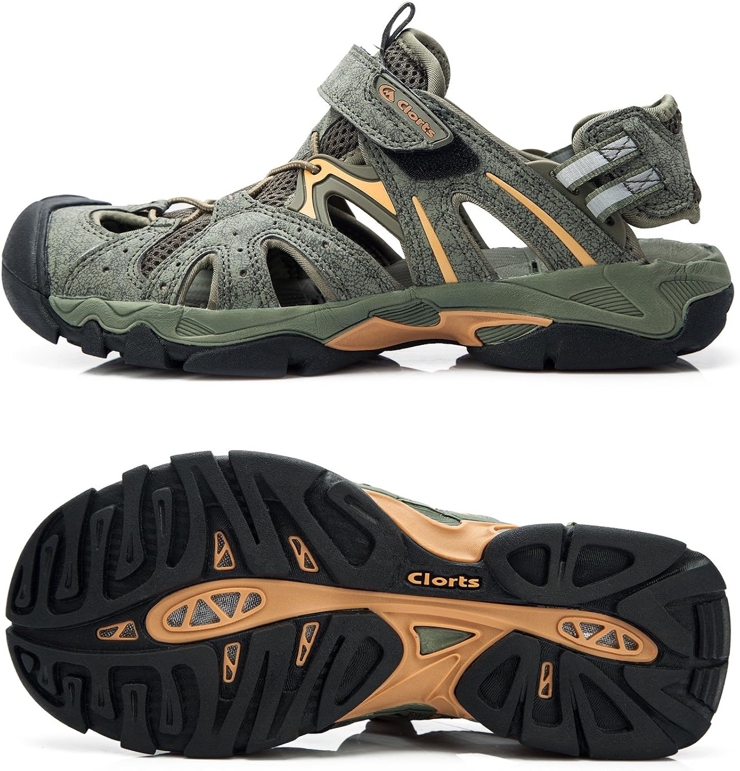 clorts men's water shoes athletic sport lightweight walking sneaker fisherman sandal