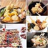 Lanjue 200Pcs Bamboo Paddle Skewers 12cm Flat Barbecue Cocktail Picks Party view 6