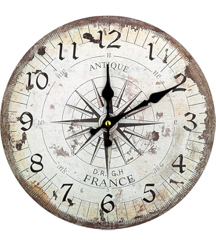 Amazon.com: Sir William and Smith Brown & Golden Wooden Wall Clock