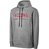 FOCO NFL Men's Officially Licensed Gray Team Color Primary Logo Wordmark Performance Victory Stripe Pullover Hoodie