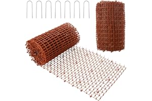AKOLAFE 13FTx12IN Scat Mat for Cats Indoor Scat Mats for Dogs Cat Deterrent Mat Cat Repellent Mat Cats Spikes Mat to Stop Anti Mat Keep Dog Off Couch Furniture Counter Pets Outdoor Brown