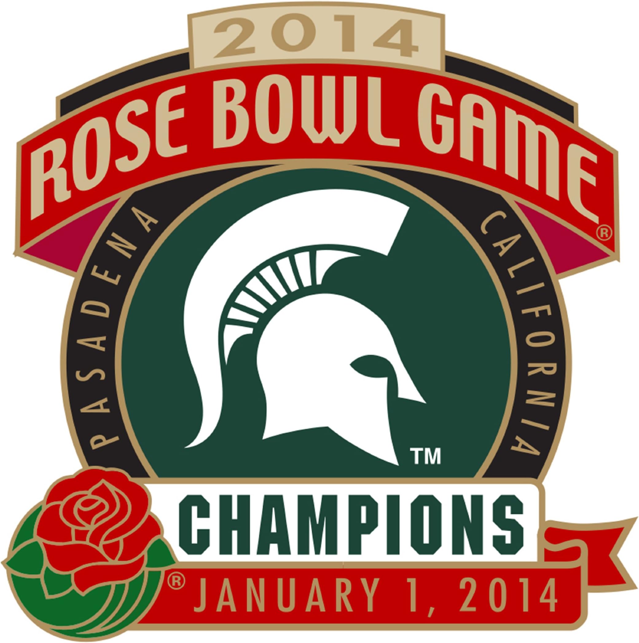 Milestone Products 2014 Rose Bowl Game - Michigan State Champions Pin