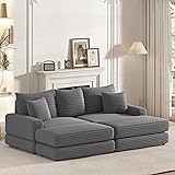 Oversized Loveseat Sectional Sofa Couch Modern