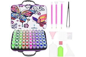 Admaiora 60 Slots Diamond Painting Storage Containers, Diamond Painting Kits with Tools, Diamond Painting Accessories for Dia