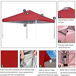 SCOCANOPY Replacement Top with Air Vent for 10x10