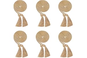 Erligo 2Pcs/ 6Pcs Graduation Solid Braided Honor Cords with Tassel for High School Bachelor Master Doctor 68" Long (6, Antique Gold-H24)