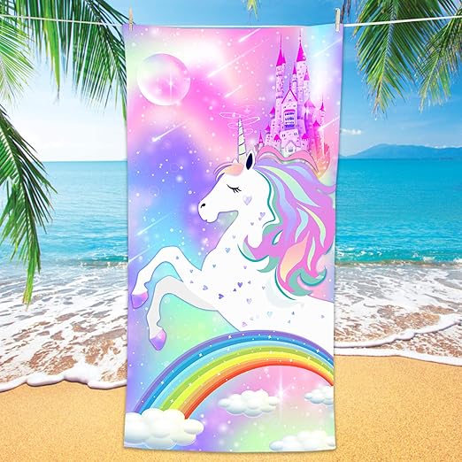 kids unicorn towel