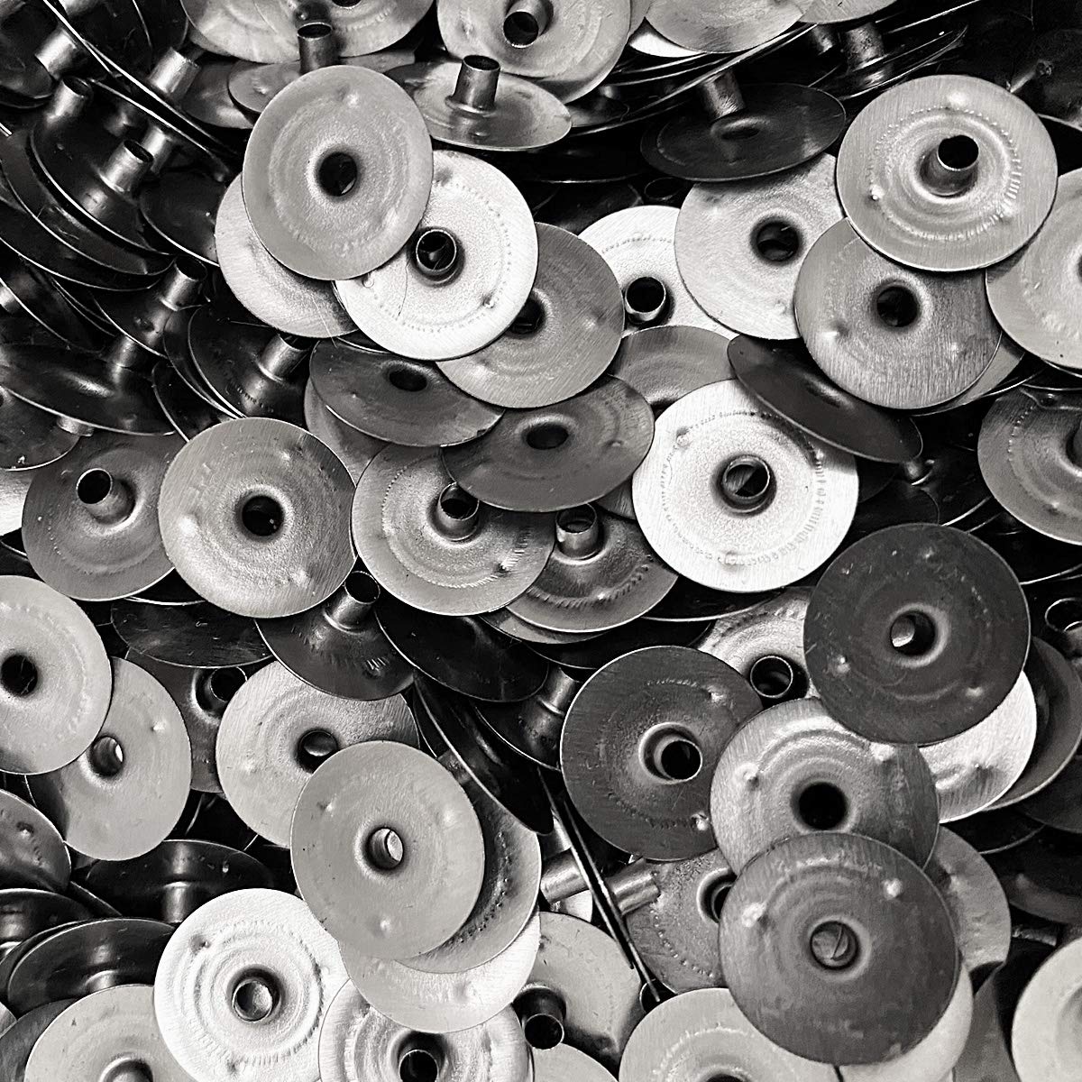 NKlaus 500 Wick Bases up to 2,5mm Round Wick tealight Wick Metal Base tealights Candles Candle Wick Stand Wick Holder 15x2,5mm