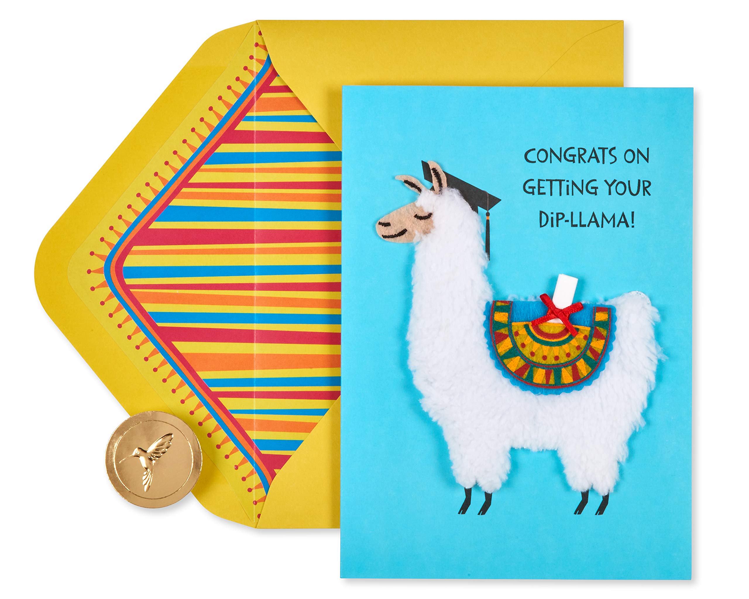 Papyrus Funny Graduation Card (Funny Llama)