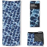 Nomadix Original Towel - Perfect for Beach, Pool, Travel, Camping, Yoga - Made with Recycled Materials - Super Absorbent - Sand Resistant- Aqua Blue - 72.5x30