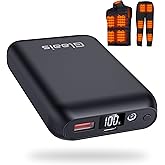 Glaais 5V 7.4V 16000mAh Heated Vest Battery Pack Compatible with ORORO, LED Display Battery Pack for Heated Vest, Rechargeable Power Bank for TODWARM, for XINSONYUELL, for Vestego, for Weamest
