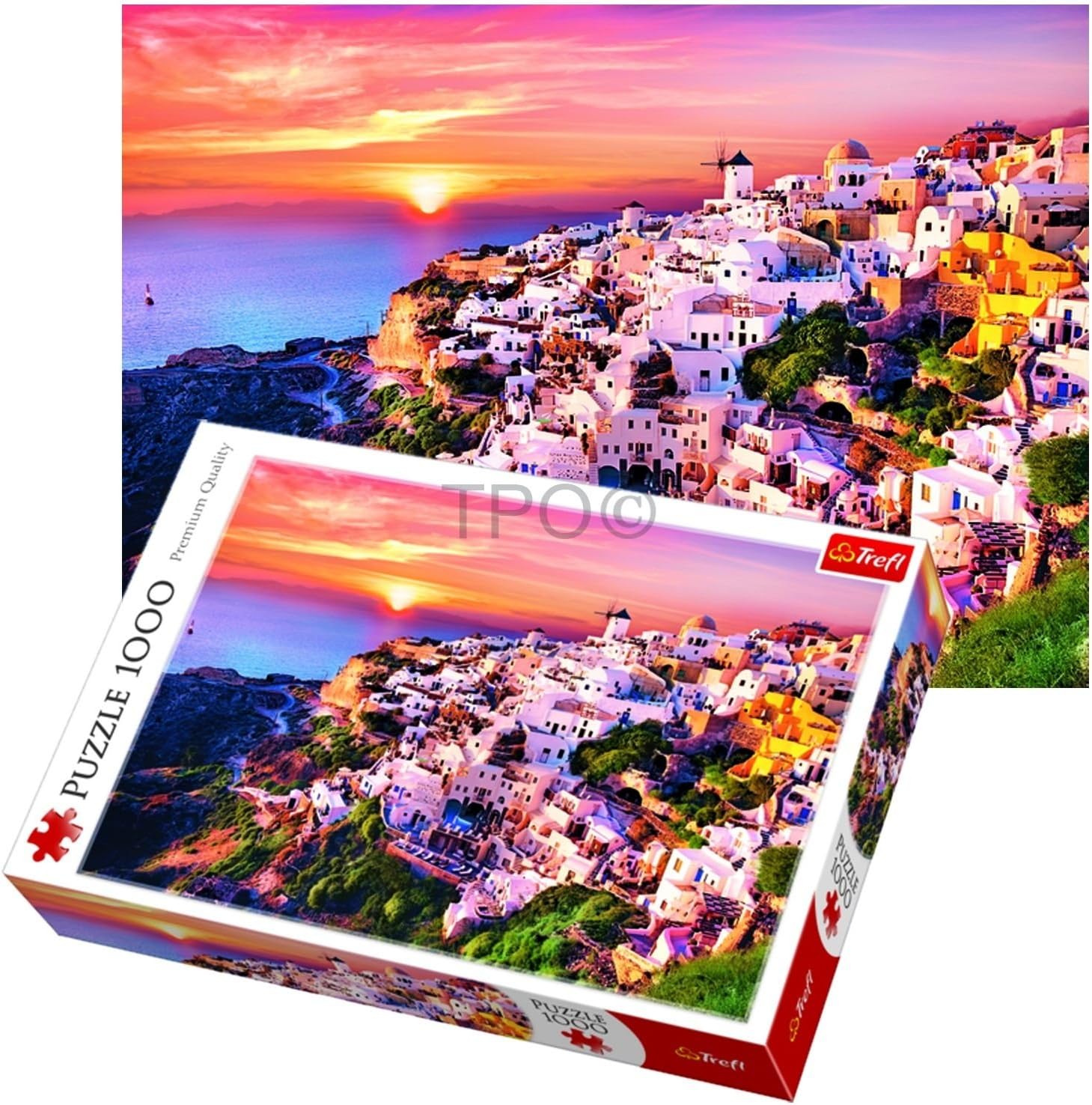 URBN Toys 1000 Pc Sunset over Santorini Design Puzzle