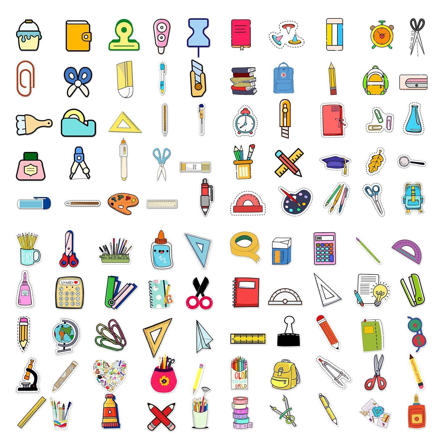 100 Sheets Brand Graffiti Stickers for School Admission and Cone Decor