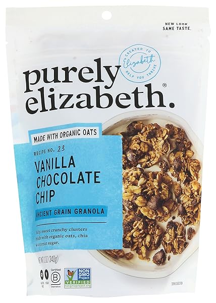 PURELY ELIZABETH, GRANOLA ANCIENT GRAIN VANILLA CHOCOLATE CHIP,...