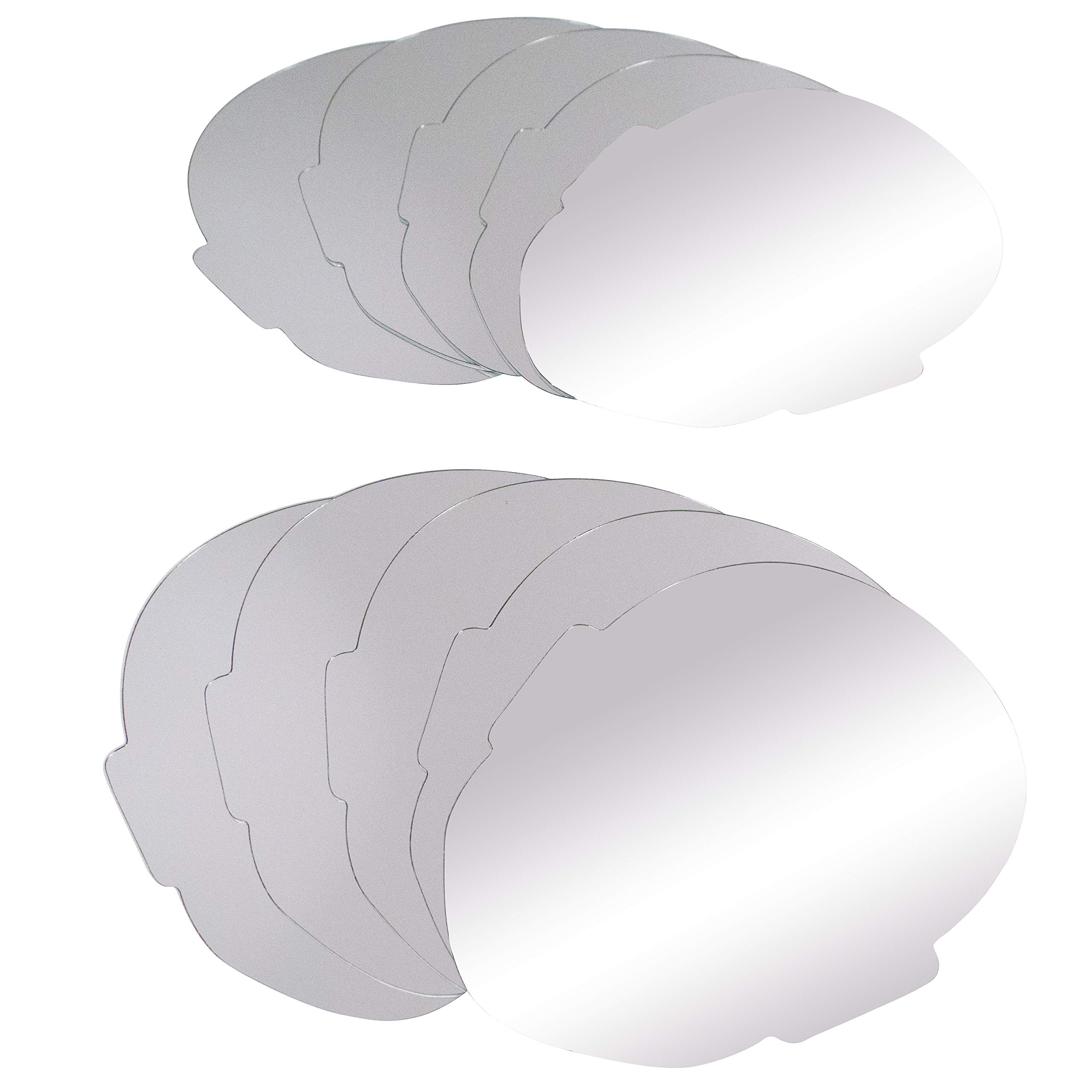 tickit Expression Mirror Faces – Pack of 10 Head-Shaped Acrylic Mirrors, 210mm Diameter – Shatterproof Sensory and Therapy Tool for Social-Emotional Learning and Creative Play