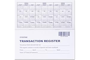 24 PCS Check registers for Personal Checkbook, Upgrade Checkbook Register and transactions Ledgers.
