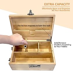 Bamboo Box with Combination Lock, Decorative Box
