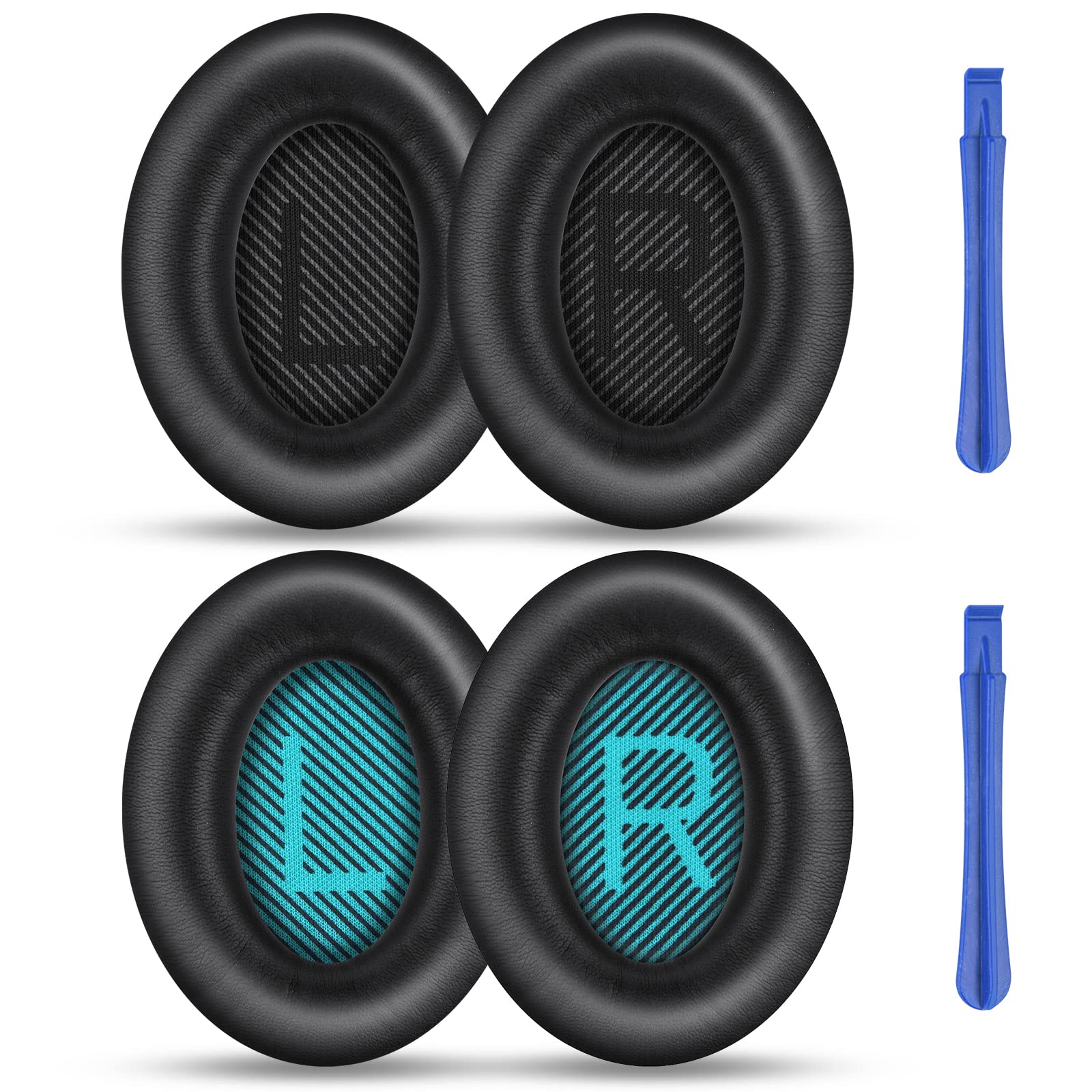 Ainiv Professional Ear Pads Cushions Replacement - 2 Pair Earpads compatible with Bose QuietComfort 35 (QC35) and Quiet Comfort 35 II (QC35 II) Over-ear Headphones