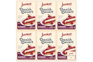 Junket Danish Dessert Raspberry Mix - for Raspberry Pie Filling, Cheesecake Topping, Sauces, Puddings, and Glazes. Easy! Add Water, Heat 60 Seconds, Add Fresh Fruit - Enjoy! 4.75 Ounce (Pack of 6)