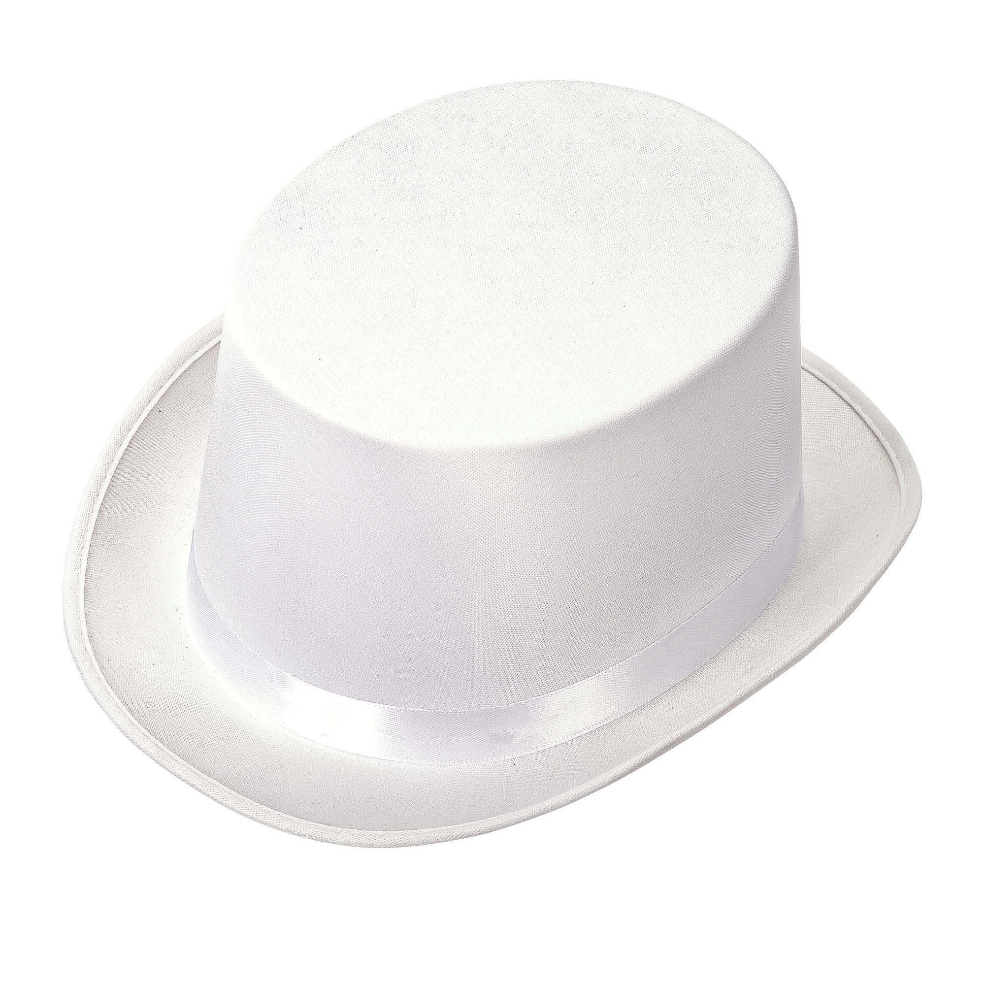 Widmann 09781 - Gran Gala Top Hat Adult Unisex, 1910s and 1920s, New Year, Groom, Carnival, Theme Parties, One Size, White Color