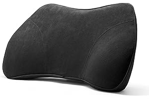 WENNEBIRD Model B Lumbar Support Pillow - Ergonomic Back Support, Fill The Gap Lower Back for Office Chair, Car, Sofa, Plane, Couch, Recliner - Black
