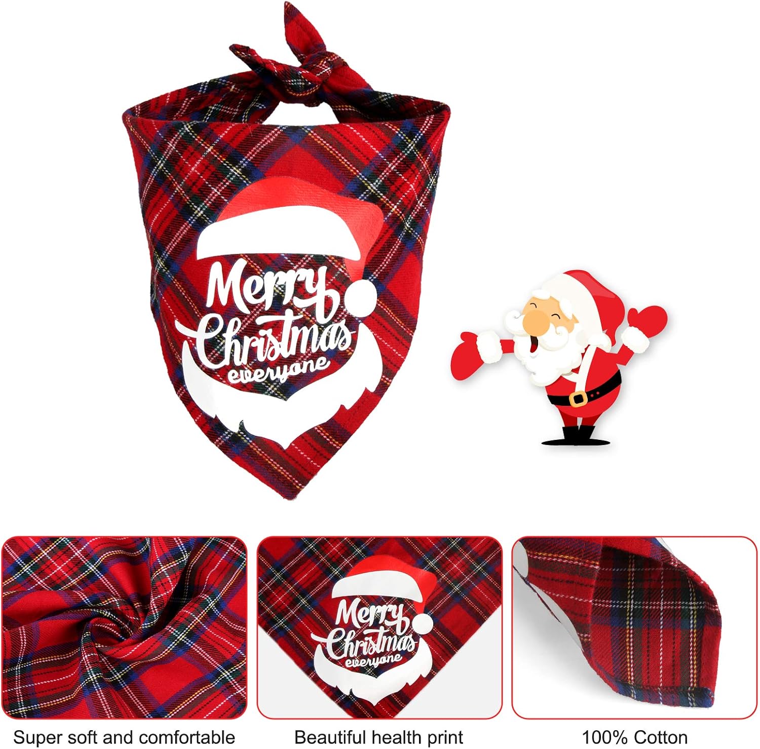 2 Pcs Christmas Dog Bandana - Image 5