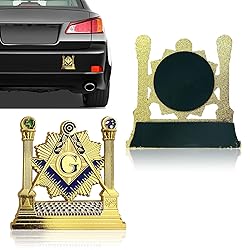 ASmileIndeep Masonic Car Emblem Square Freemason
