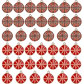 Framendino, 40 Pack Metal Enamel Basketball Charms Gold Colorful Metal Pendant for DIY Jewelry Making