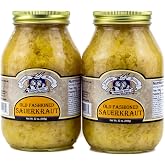 Amish Wedding Foods Sauerkraut, TWO 32 oz. Quart Jars