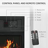 YITAHOME White 39" Free Standing Electric Fireplace Suite 7-Day Remote LED view 7