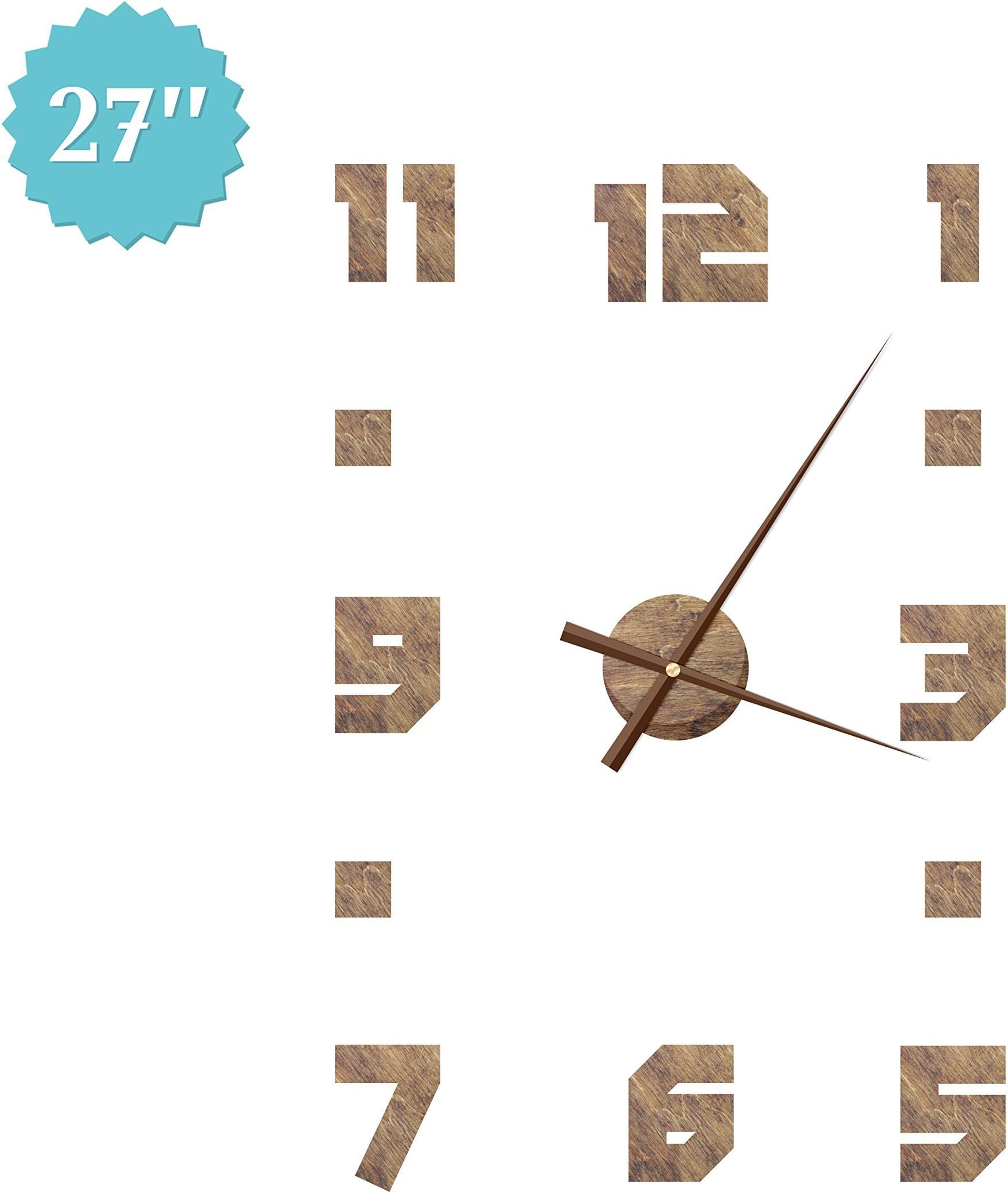 Oversized Clock Minimalist Decor Rustic Chic Wall Clock Antique Decor Unique Clock Steampunk Clock Wall Clock Industrial Clock