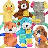 LECHONG 5Pcs Squeaky Dog Toys, Large Crinkle Dog Toys for Large Medium and Small Dogs, Puppy Toys to Keep Them Busy Great Value Dog Toy Bundle