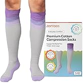 ZenToes Compression Socks for Women & Men, Gradual 15-20mmHg Compression Socks Men With With Anti Slip Grippers