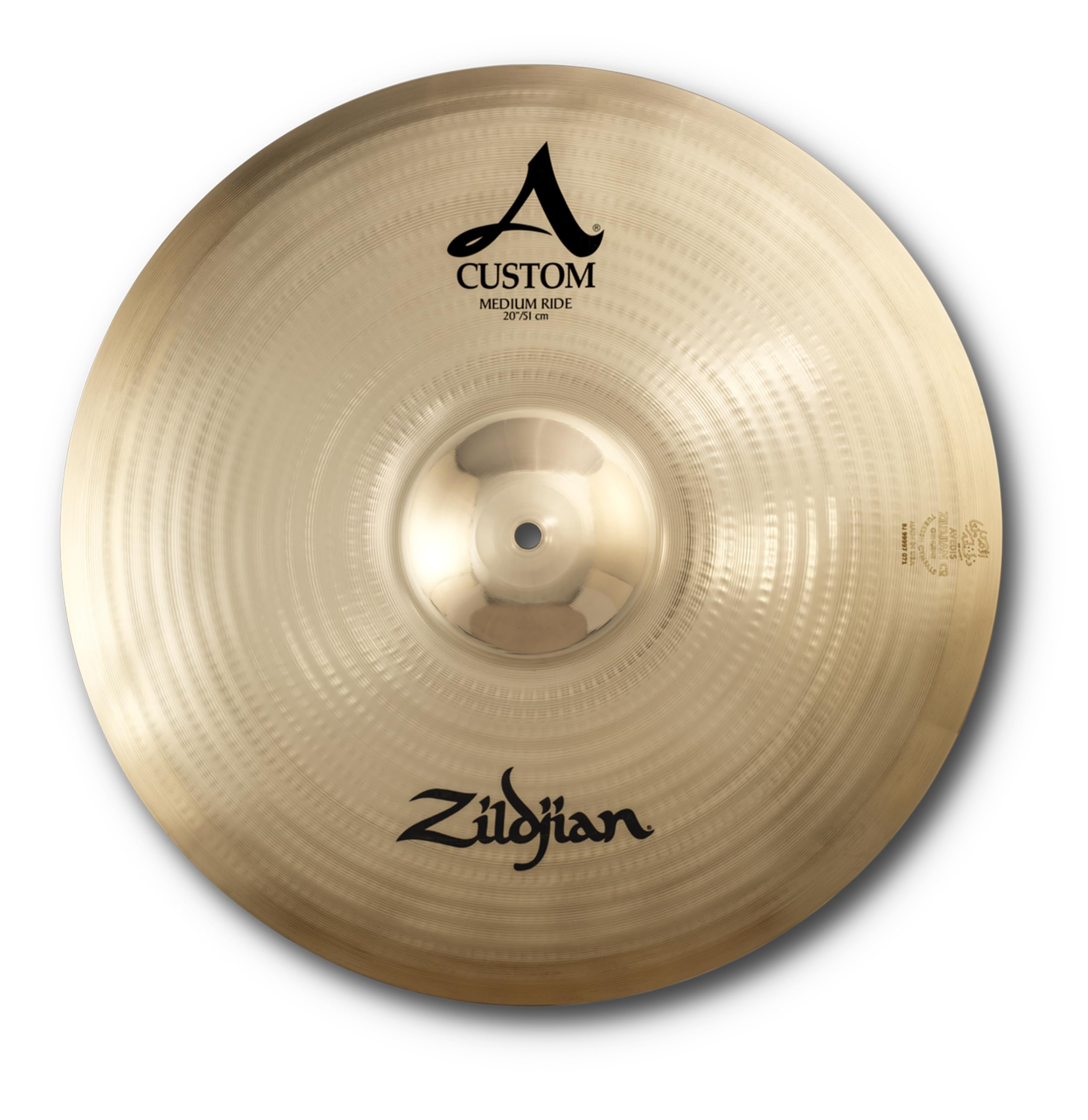 Zildjian A Custom Series - 20 Inch Medium Ride Cymbal - Brilliant Finish