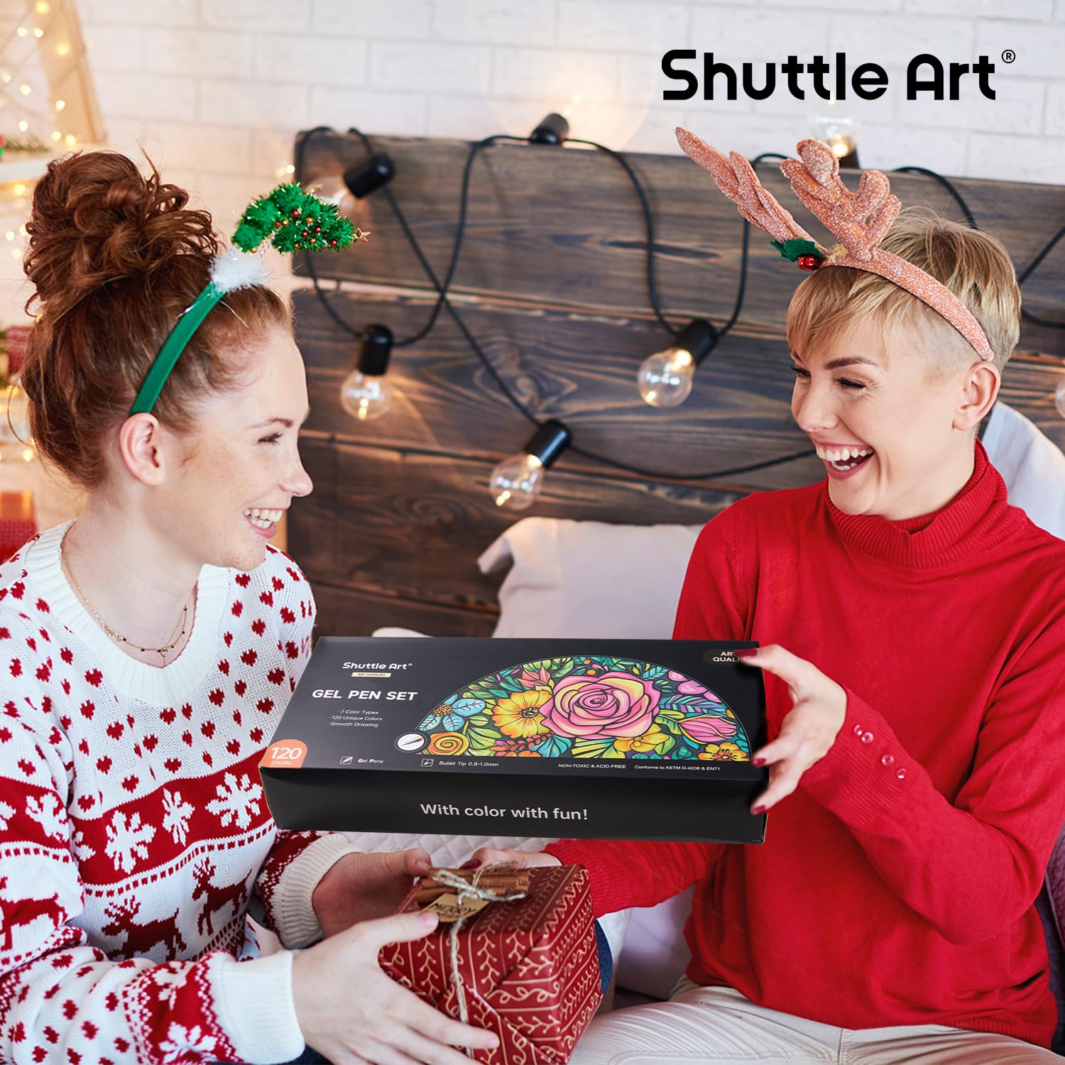 Shuttle Art 120 Unique Colors (No Duplicates) Gel Pens Gel Pen Set for Adult Coloring Books Art Markers