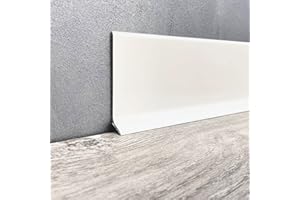Gaahing Peel and Stick Baseboard Molding Trim, Paintable Vinyl Wall Base Cove Chair Rail Moulding, 20ft x 4in