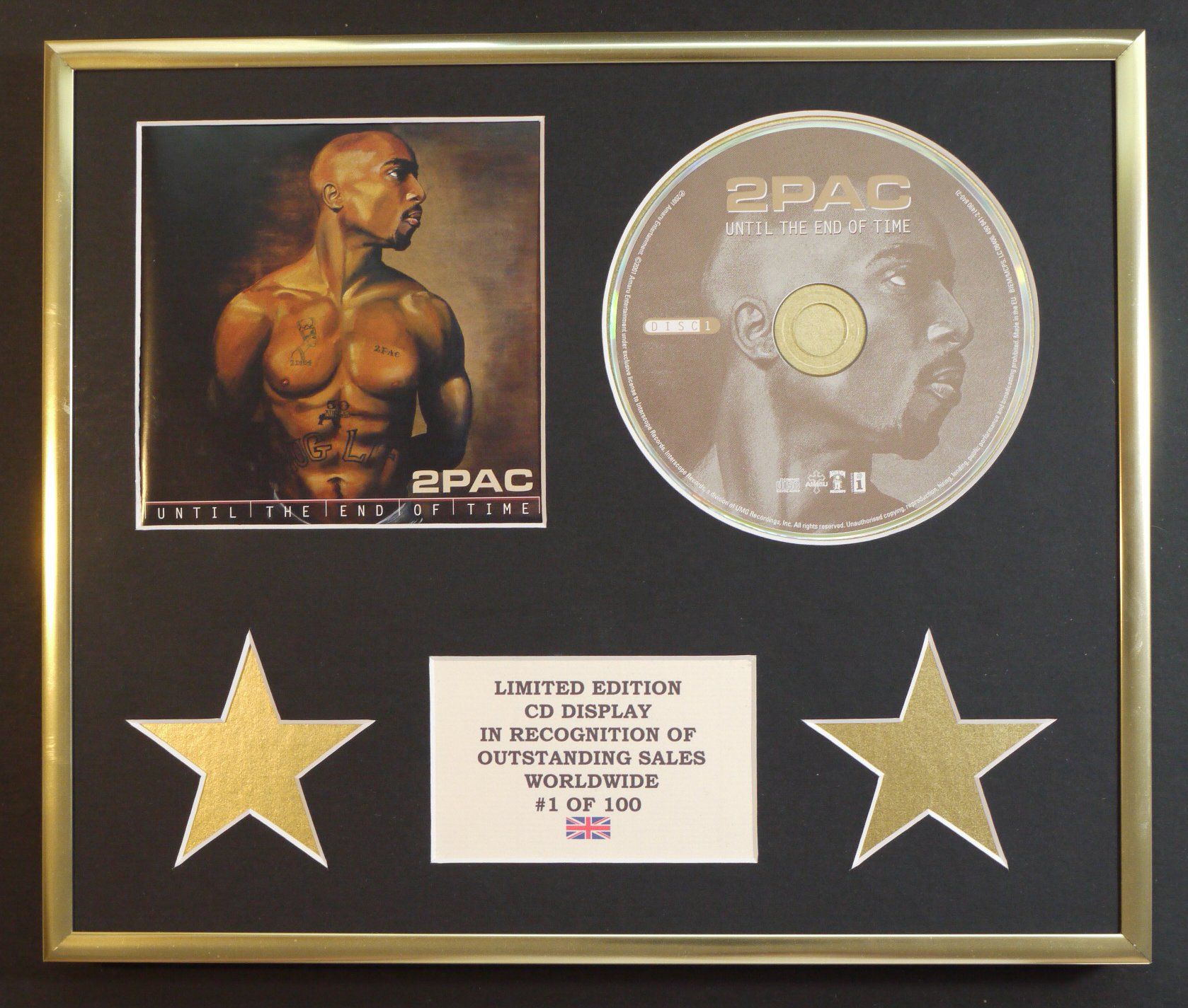 2PAC/CD DISPLAY/LIMITED EDITION/COA/UNTIL THE END OF TIME