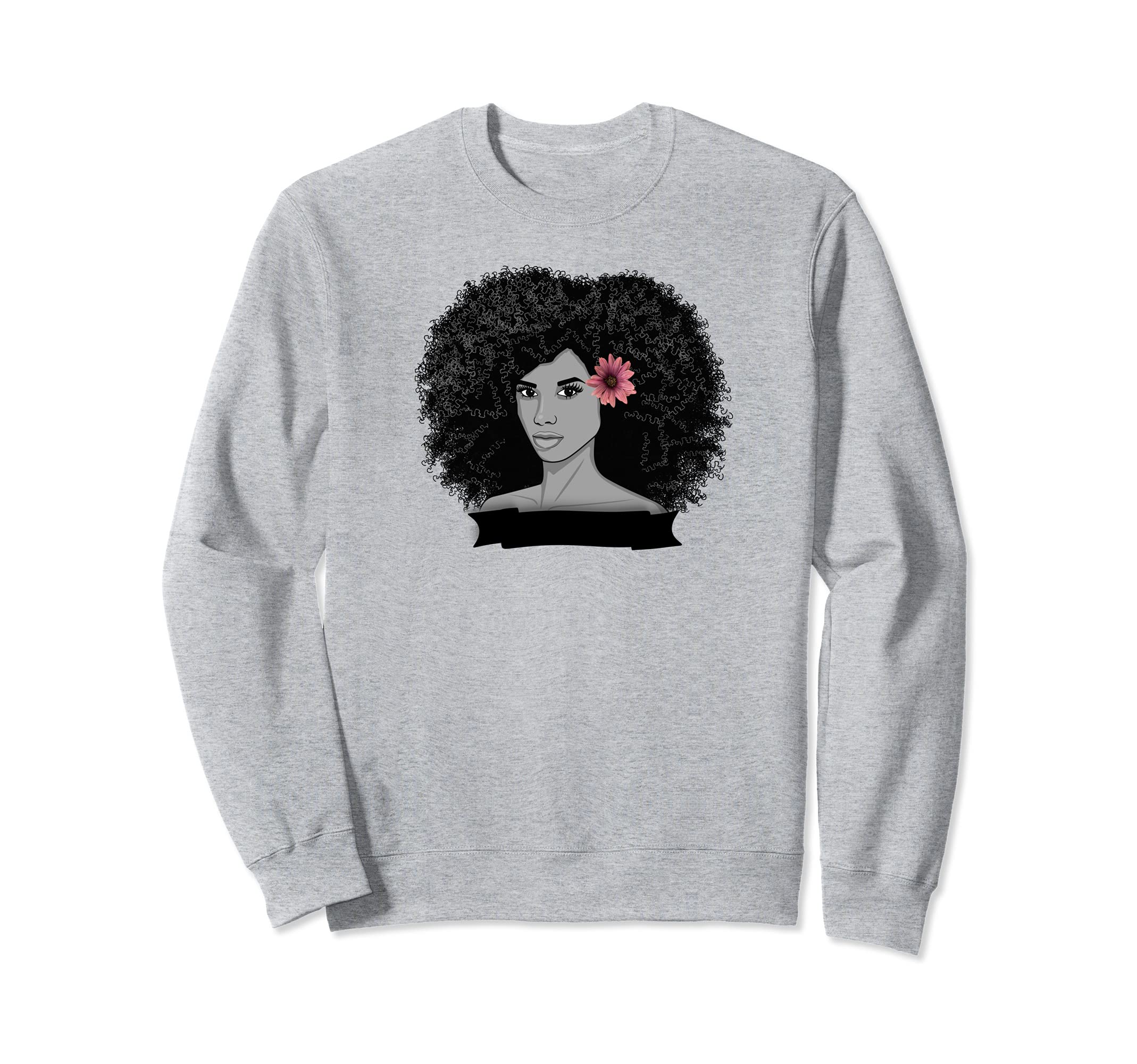 Black Girl Afro Art Hair African American Women Sweatshirt