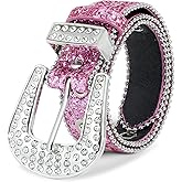 Kajeer Rhinestone Belt for Boys Girls, Cowgirl Boys belt with Bling Sequin Diamond