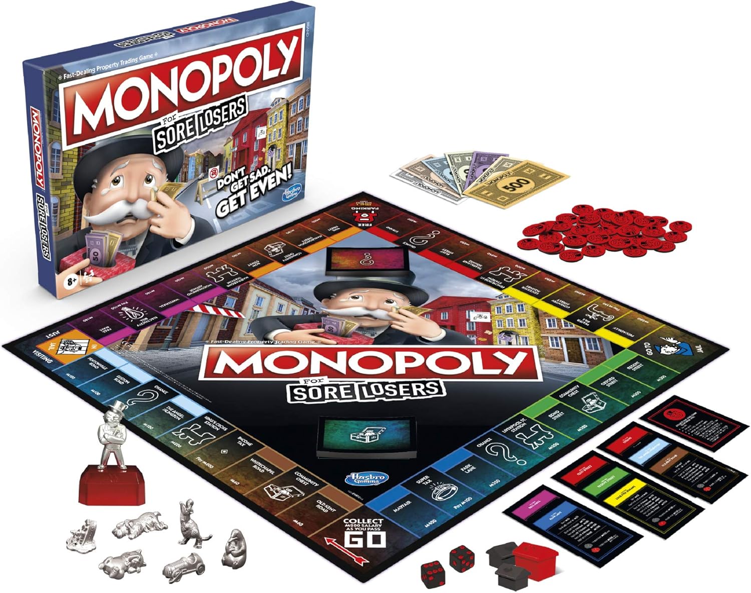 Monopoly for Sore Losers Board Game for Ages 8 and Up, the Game Where it Pays to Lose, Multicolored, Multi-colour, En Storlek - Image 3
