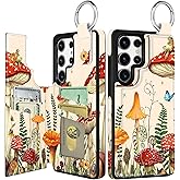 Shorogyt for Samsung Galaxy S25 Ultra Wallet Case - Cute Fashion Mogu Frog Design with Card Holder Kickstand for Magnetic Clasp Back Flip Folio Leather Phone Cases for Wome Girls Men