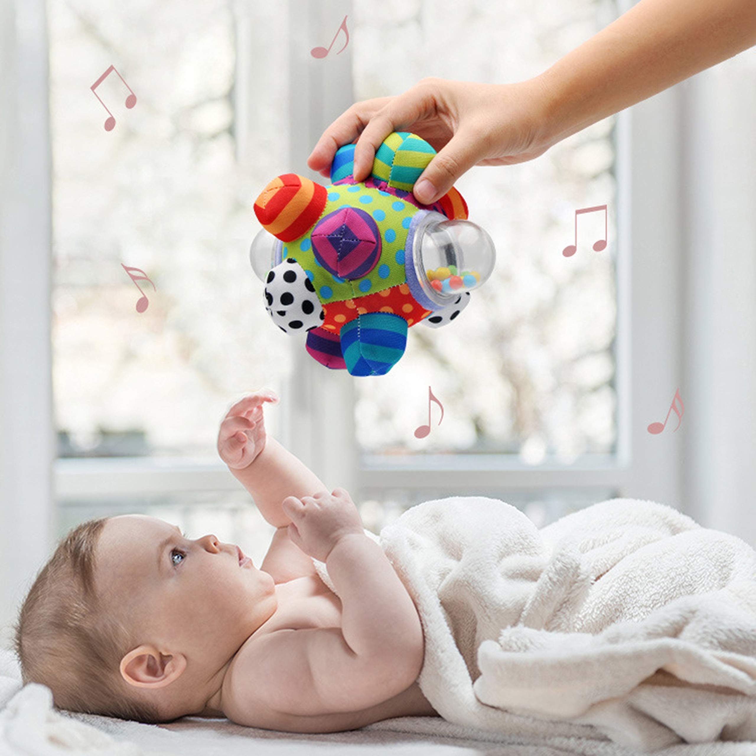 Developmental Bumpy Ball Toy, Newborn Baby Infant Toys 0-3 Months, Help Develop Motor Skills and Brain Nerves, Sensory Baby Toys 3-6 4 5 6 7 8 9 10 11 12 Months 6.7