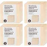 Basswood Sheets 48 Pack, 12"x12"x1/8" Thin Unfinished Plywood for Laser Cutting, Drawing & Painting, Engraving, Burning, Scro