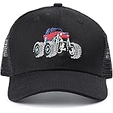 Kids Trucker Hat Mesh Back Toddler Baseball Hat Cap for Boys 2-8 Years Black