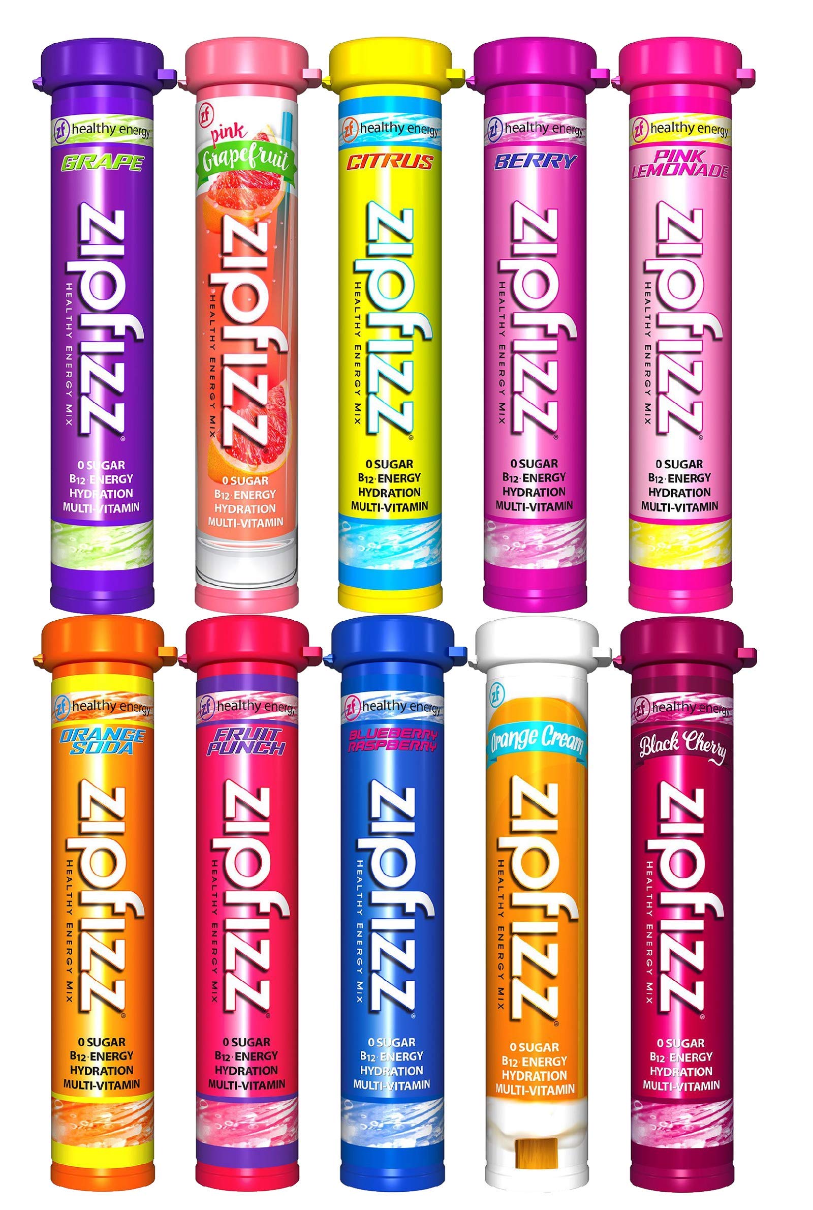 Zipfizz Limited Edition Variety 30 Pack, 5 Flavors! Nt Wt