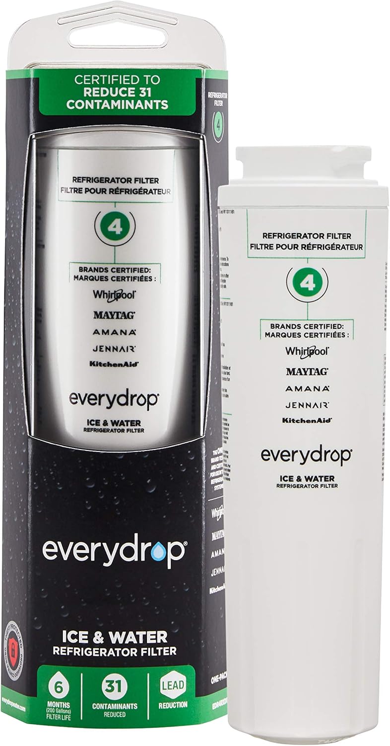EveryDrop by Whirlpool Refrigerator Water Filter 4, EDR4RXD1 (Pack of 1): Home Improvement