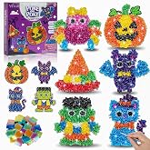 VEYLIN Poke and Poke Art Kit for Kids Ages 4-8, Halloween Pumpkin DIY Craft | Mess Free Arts and Crafts for Girls Boys Ages 3-5 6-8 adults Party Activities Supplies Decorations