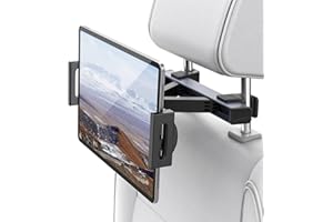 Klsniur Car Headrest Mount/Tablet Holder Car Backseat Seat Mount/Tablet Headrest Holder Universal 360° Rotate Adjustable for All 4.7"-12.9" Tablet iPad/Pro/Air/Mini,Kindle,Phone,Other Devices