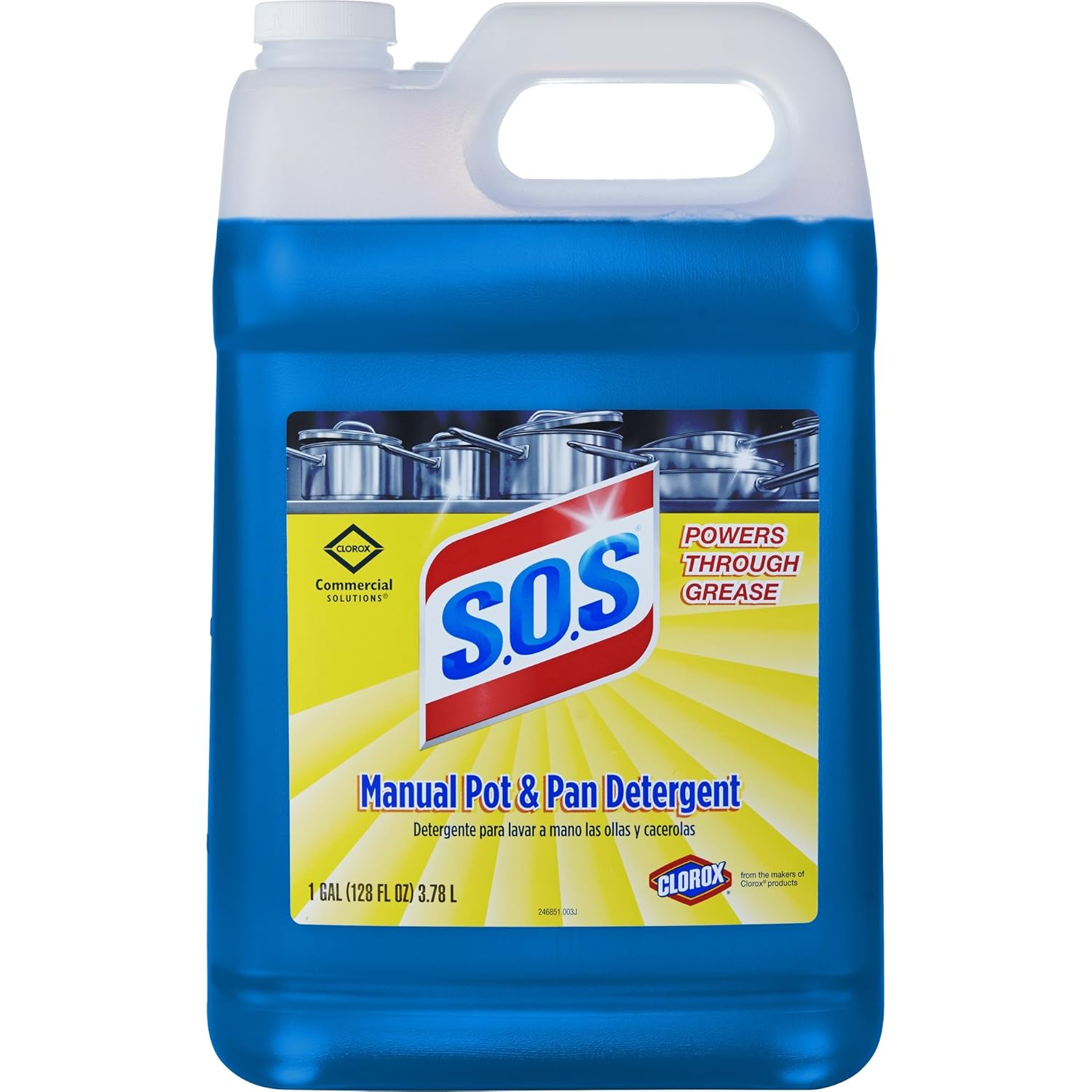 S.O.S Manual Pot and Pan Detergent Liquid, 128 Ounces (31742)