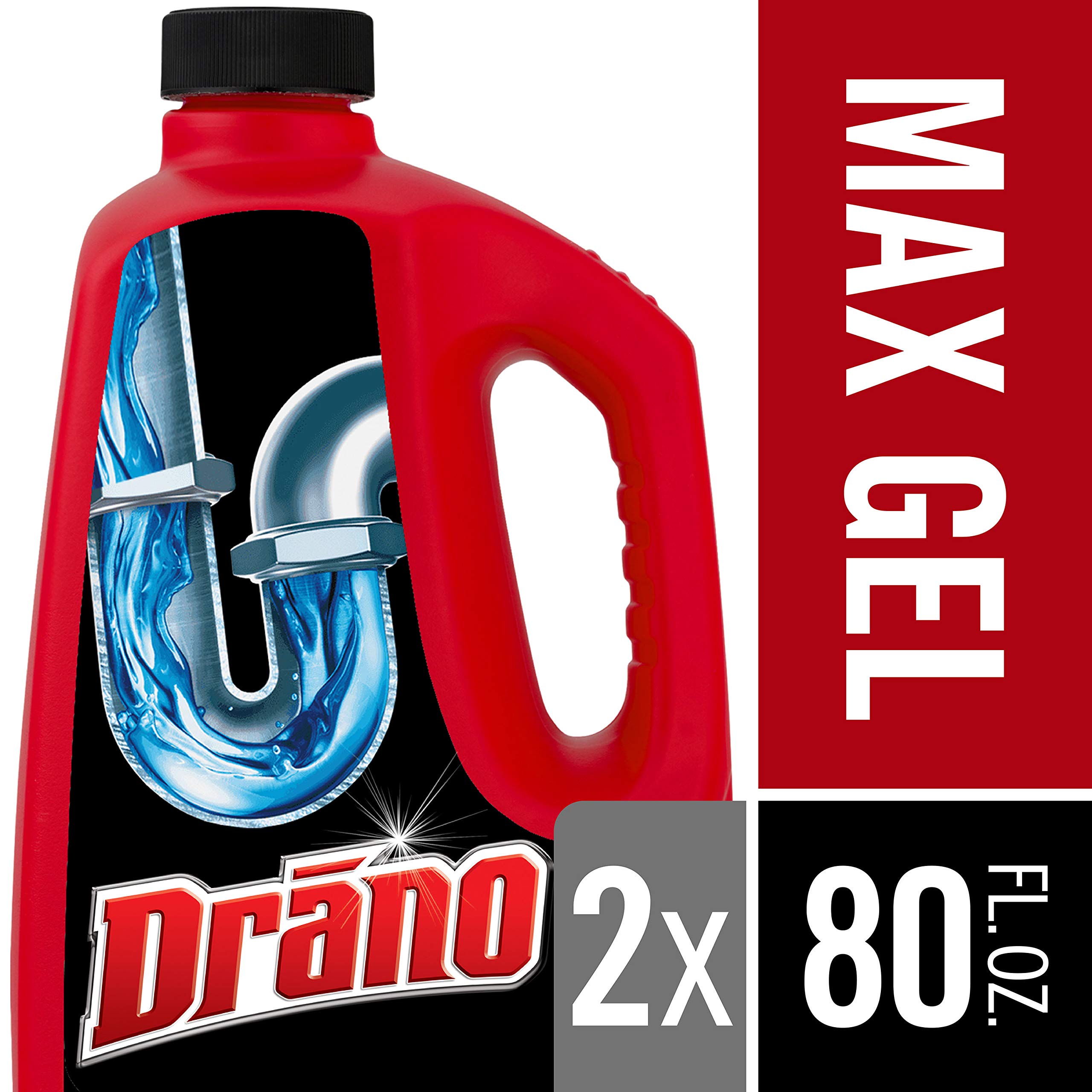 Drano Max Gel Clog Remover, 80 fl oz (2 ct)